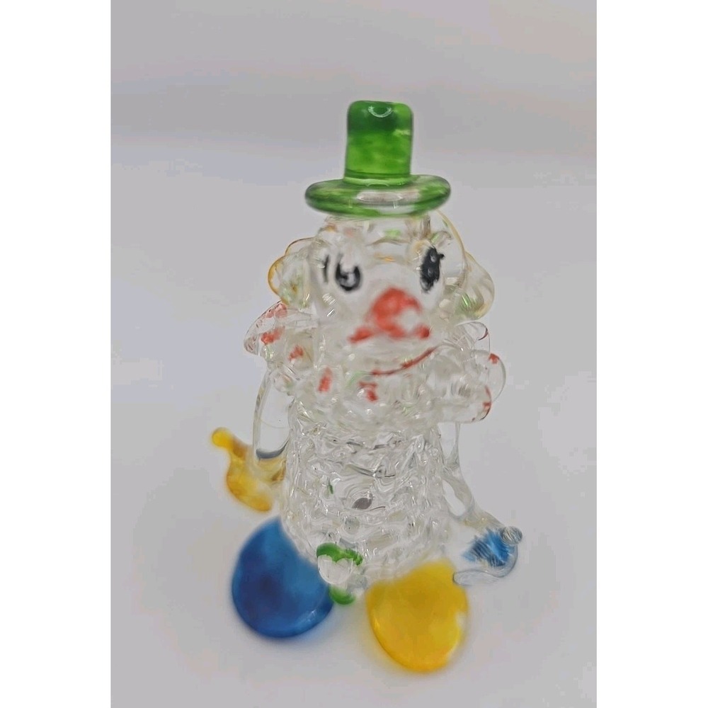 Clown Spun Glass Figurine Art Glass Italy Figure Vintage 4" Circuse - Picture 3 of 4